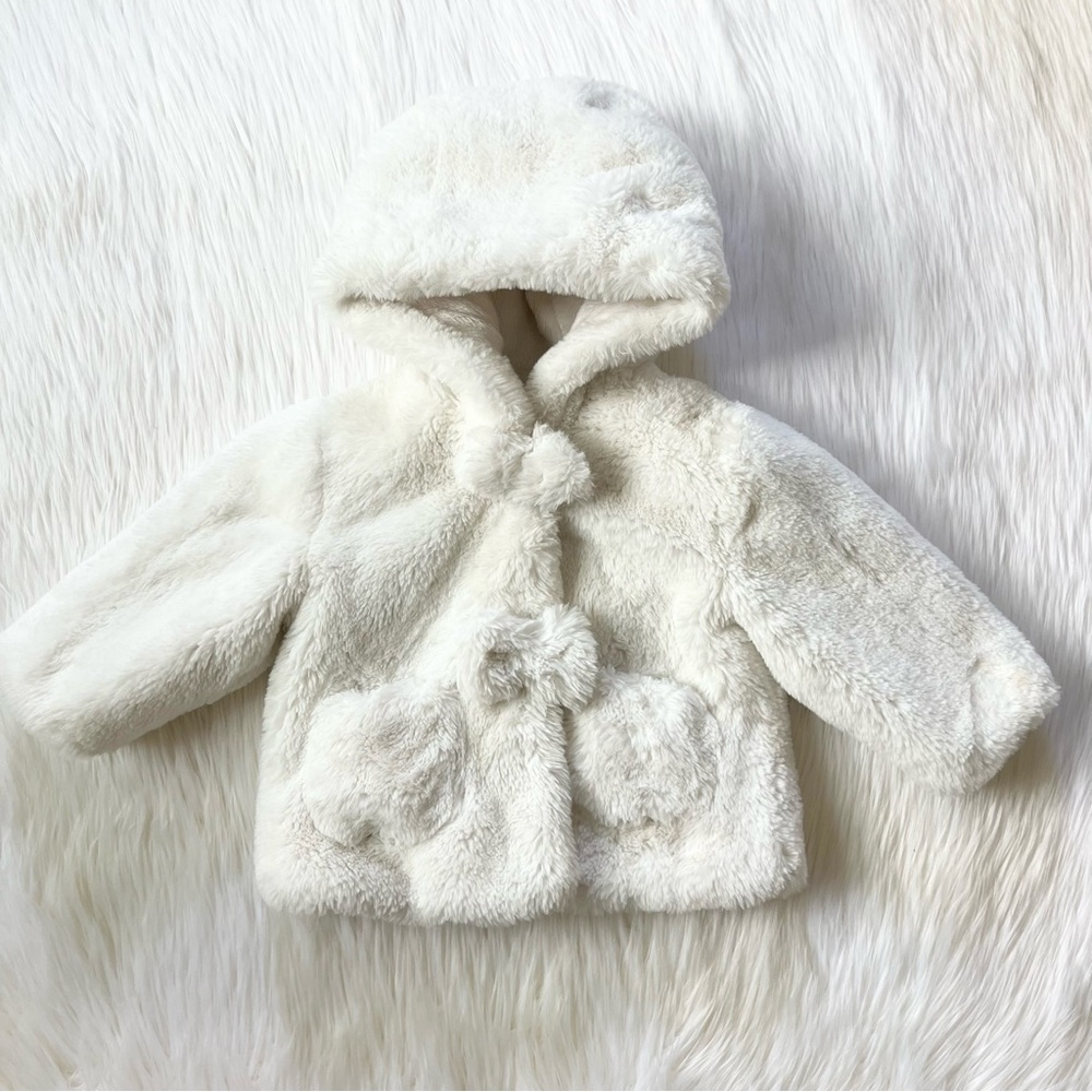 American Widgeon Off White Soft Faux Fur Coat